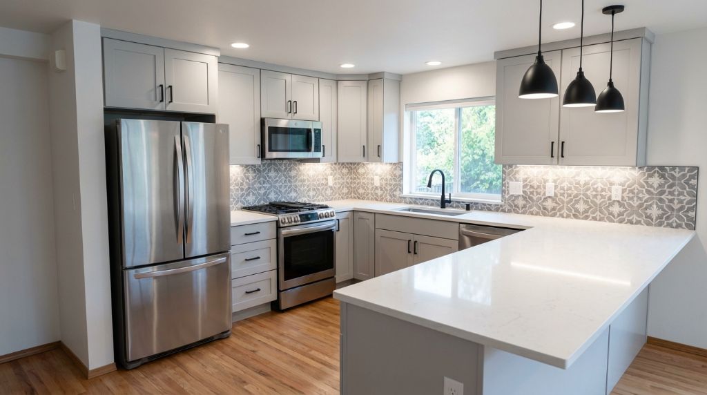 Open concept modern kitchen